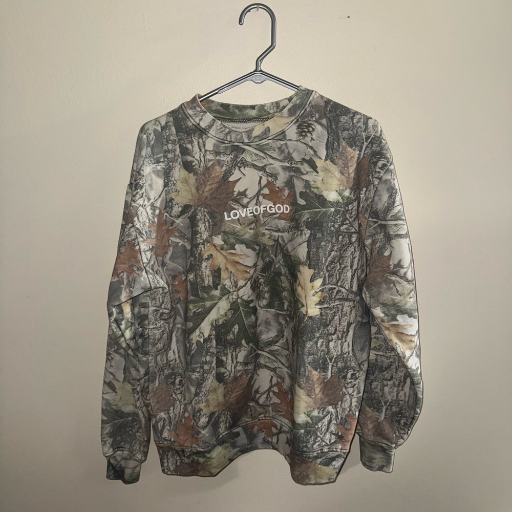 Unisex Camo Crewneck Sweatshirt - Multicolor